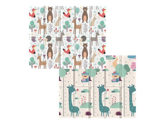 Tadu | KOOR Spielmatte 180x200x1.5 cm Tiere Wald | XPE Foam, mit Bag
