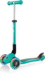 Globber Mini Scooter | Junior Foldable Lights | Emerald Green