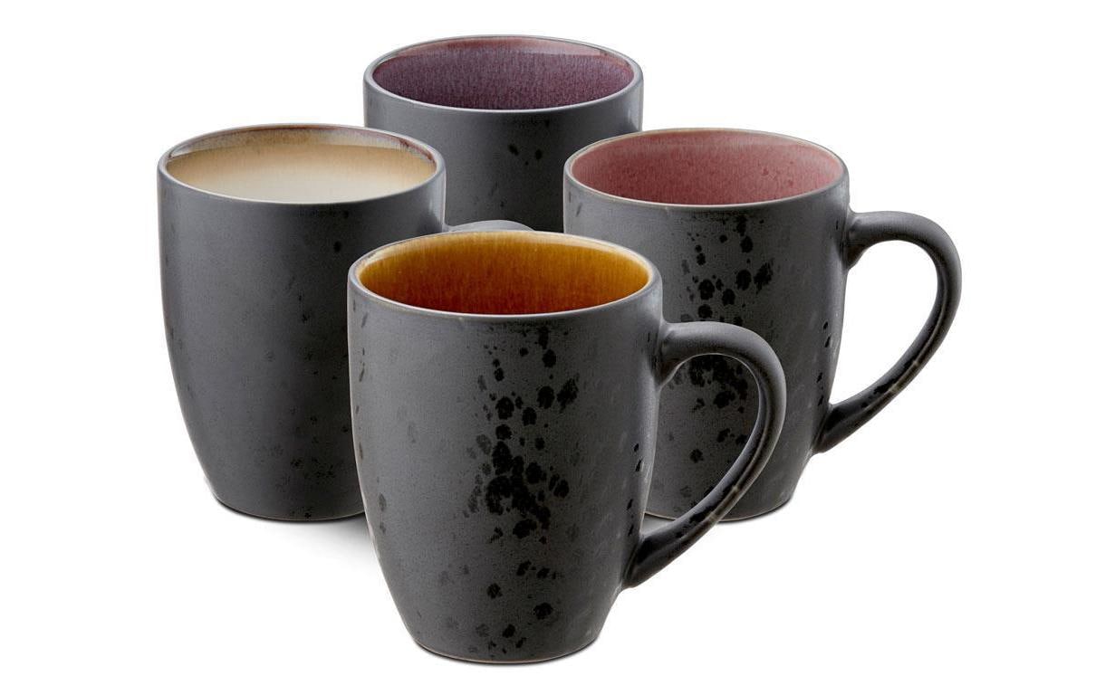 Bitz, Kaffeetasse 300 ml, 4 Stück, Beige/Ro