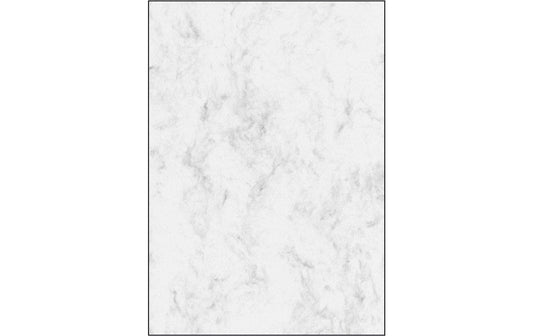 Sigel | DP183 Marmorpapier, A4, Grau | Feinpapier (Ink/Laser/Copy), 90g, 25 Blatt