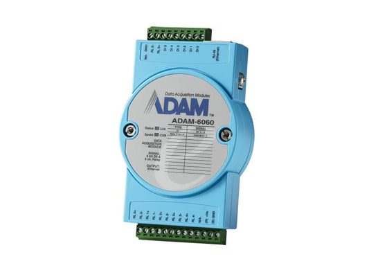 Advantech | ADAM-6060-D1 6Relais O/6 DI Modul | 6-CH DI, 6-CH RL, Ethernet-based smart I/O