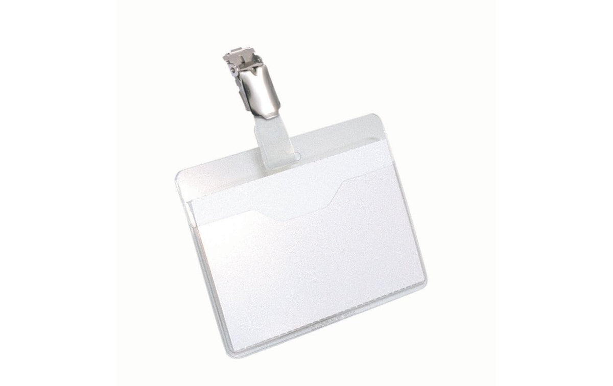 Durable Namensschild m. Clip 60x90mm transp