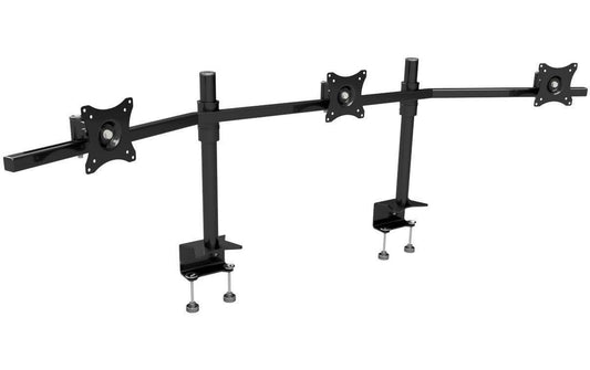 Edbak | 3er Monitor Tischhalterung SV11 | Tischklemme, bis 100x100, 19-27, bis 30kg