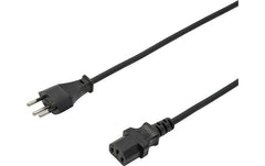 Netzkabel 250V/10A: 1 Meter Schwarz