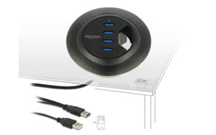 Delock | Tisch-Hub 4 Port USB 3.0 | 4x USB 3.0 Typ-A Busche