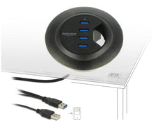 Delock | Tisch-Hub 4 Port USB 3.0 | 4x USB 3.0 Typ-A Busche
