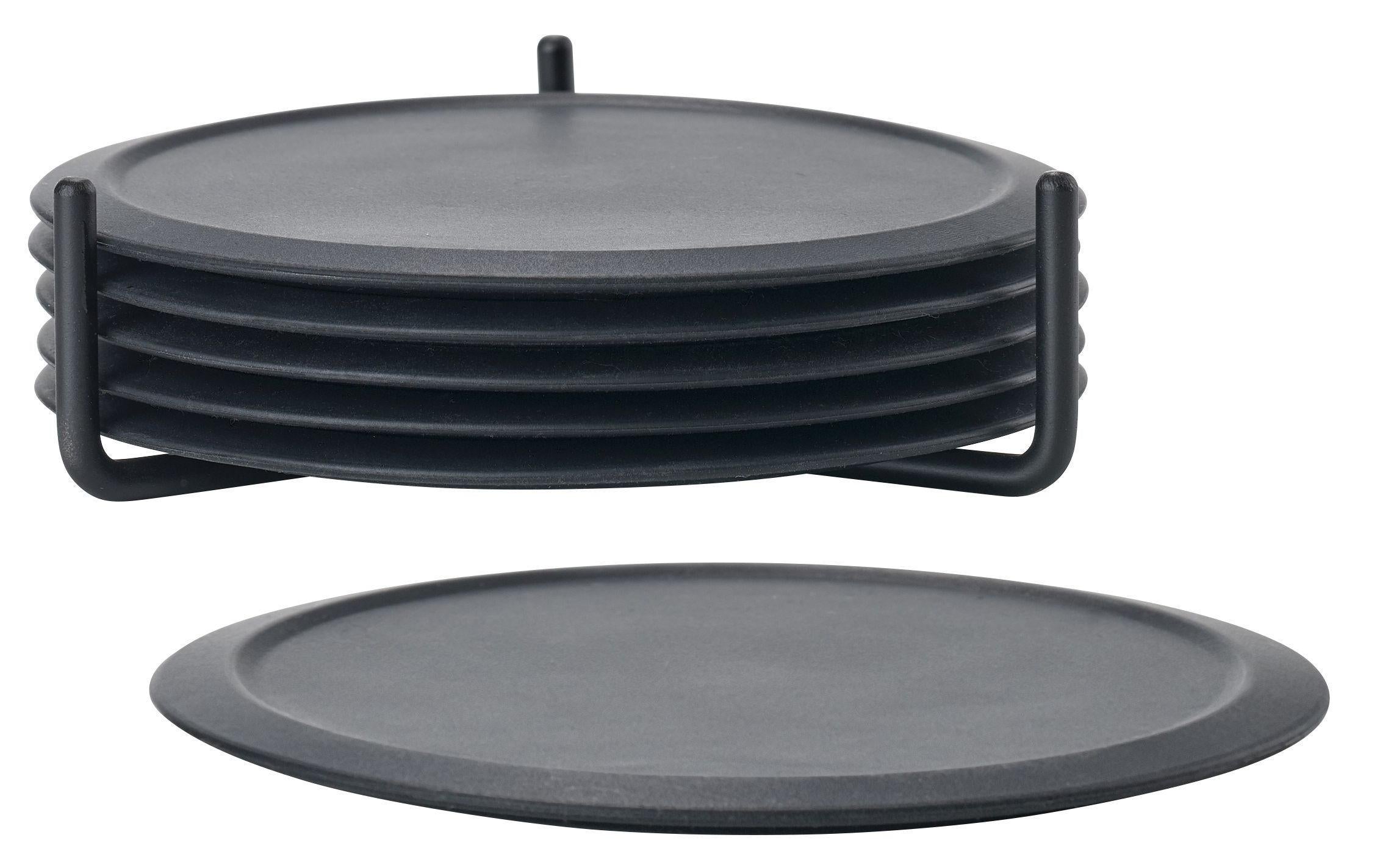 Zone Glasuntersetzer 6er Set schwarz