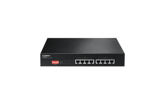 Edimax | ES-1008P V2: 8 Port FE PoE+ Switch | 8xPoE+, Desktop, 130 Watt PoE, Lüfterlos