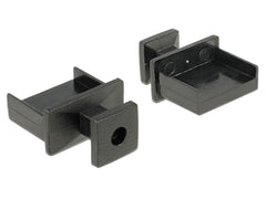 Delock | USB-A Port Staubschutz, 10Stück | Zum Schutz von USB-Ports, schwarz,mit Griff