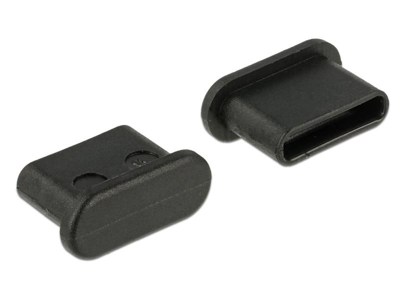 Delock | USB-Typ-C Staubschutz, 10 Stück | Zum Schutz von USB-Ports, schwarz