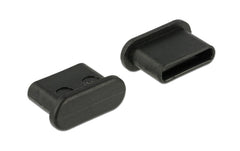 Delock | USB-Typ-C Staubschutz, 10 Stück | Zum Schutz von USB-Ports, schwarz