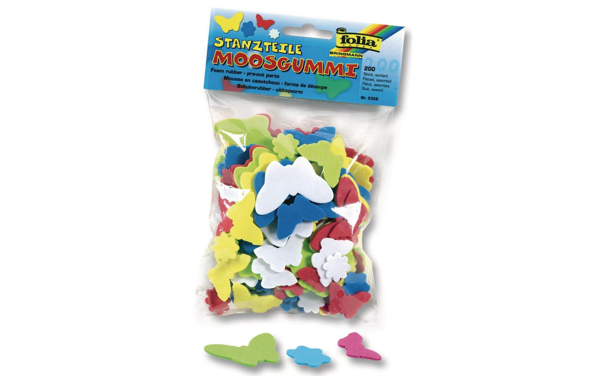 Folia Moosgummi-Stanzteile Blumen & Schm.