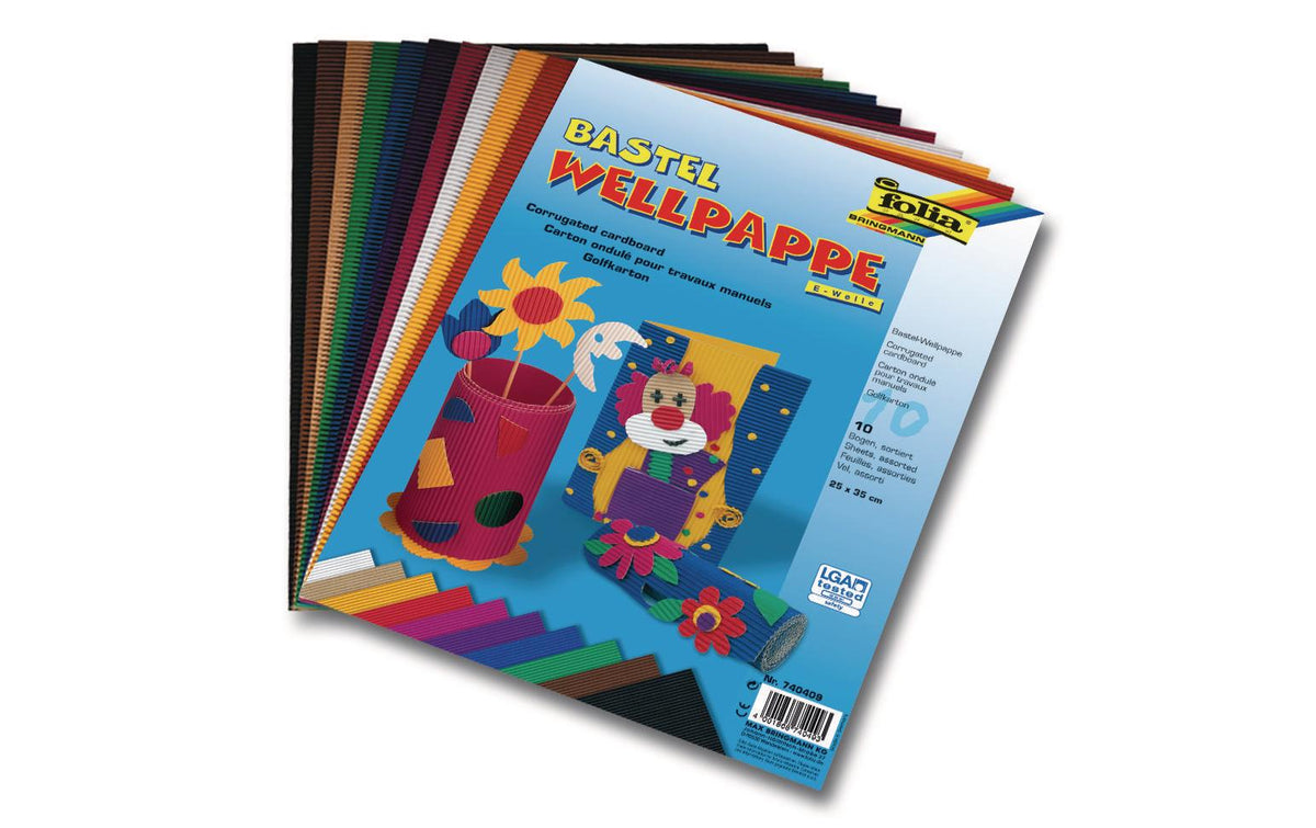 Folia Wellpappe 10-farbig sortiert