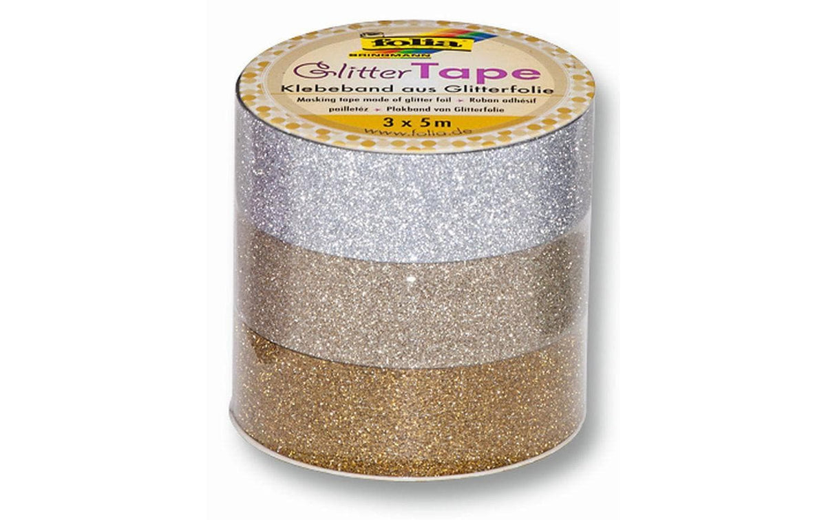 Folia Glitzer-Tape 3er Set 15mm x 5 m