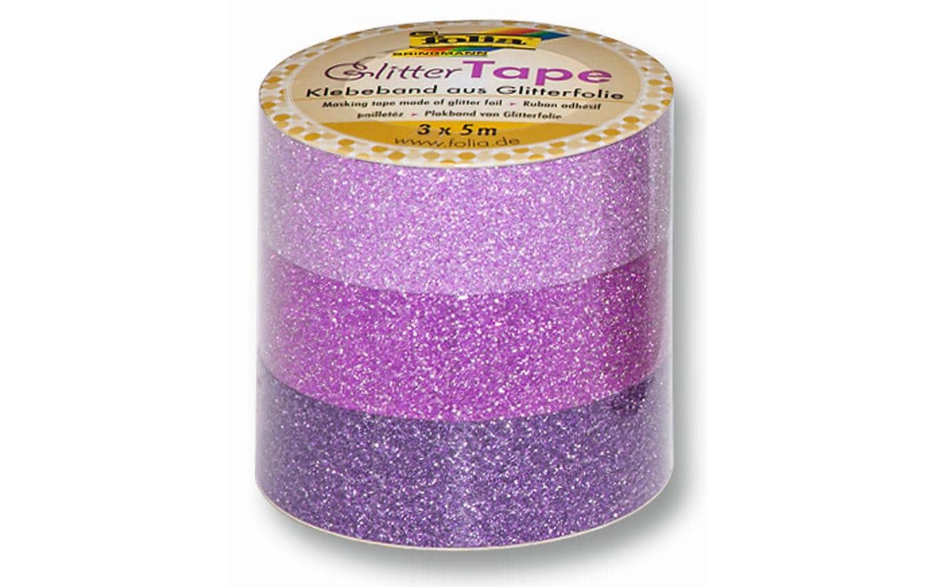 Folia Glitzer-Tape 3er Set 15mm x 5 m