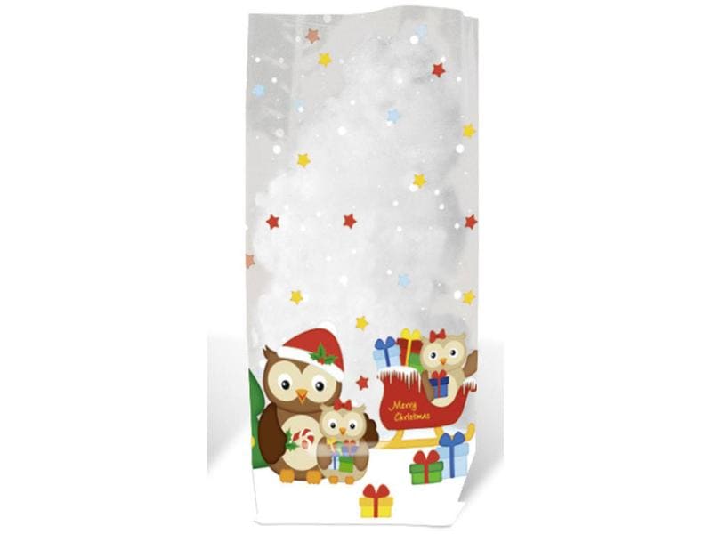 URSUS | Weihnachtsbeutel Eule 19 cm | 10 Stück, Grösse 11.5 x 19 cm