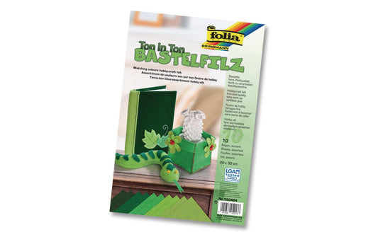 Folia Bastelfilz Ton in Ton grün