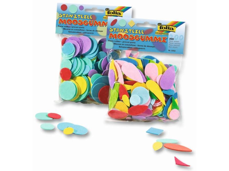 Folia | Moosgummi-Stanzteile Kreise | 200 Stück