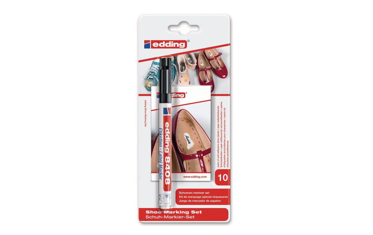 Edding Schuhmarker Set 8408 inkl. 10 Etiket