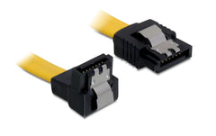Delock, SATA3-Kabel gelb, unten gewinkelt,