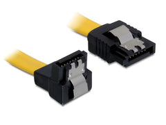 Delock | SATA3-Kabel gelb, unten gewinkelt | 6 Gbps, gerade - unten gewinkelt