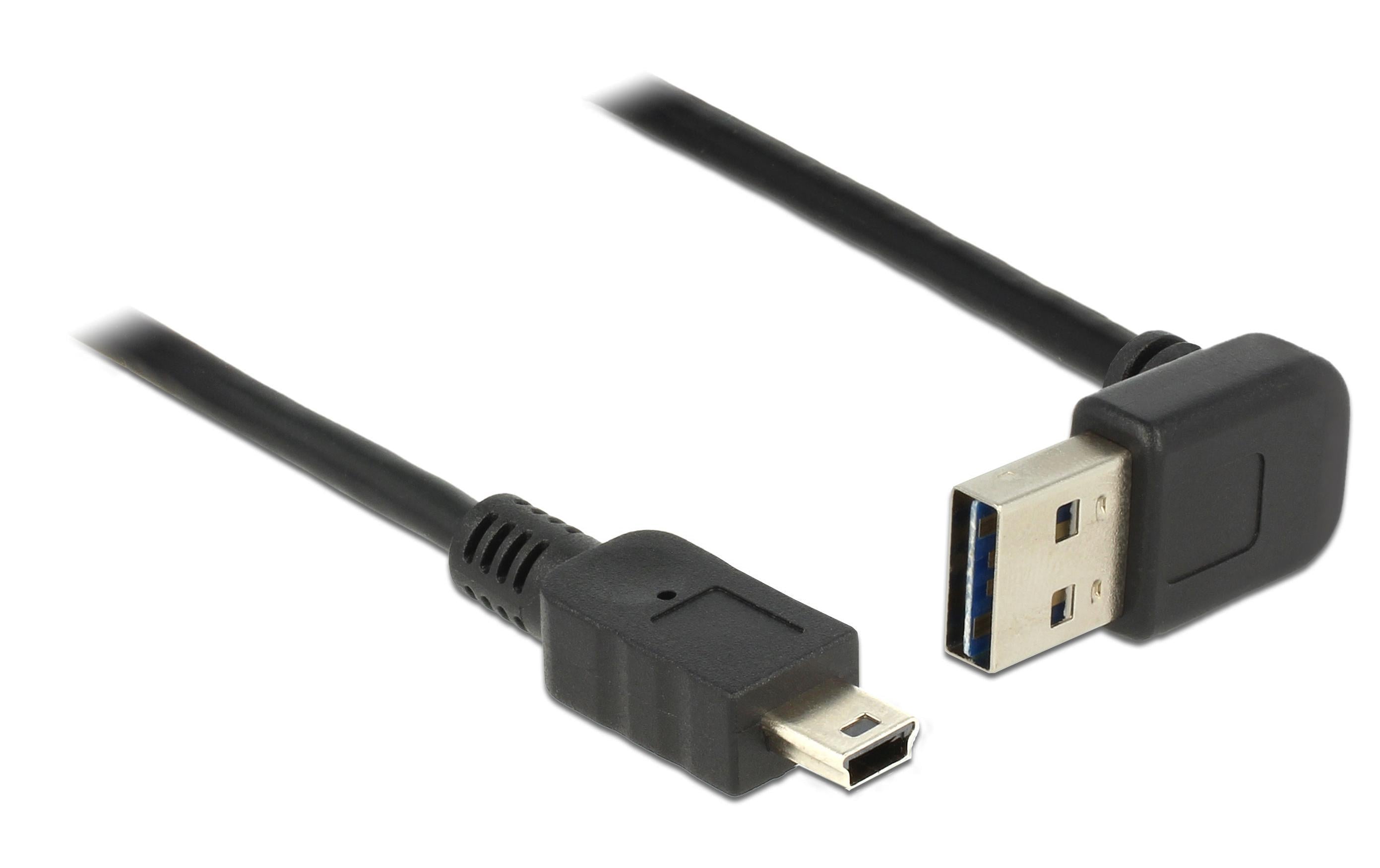 USB2.0-Kabel Easy A-MiniB: 0.5m, schwarz