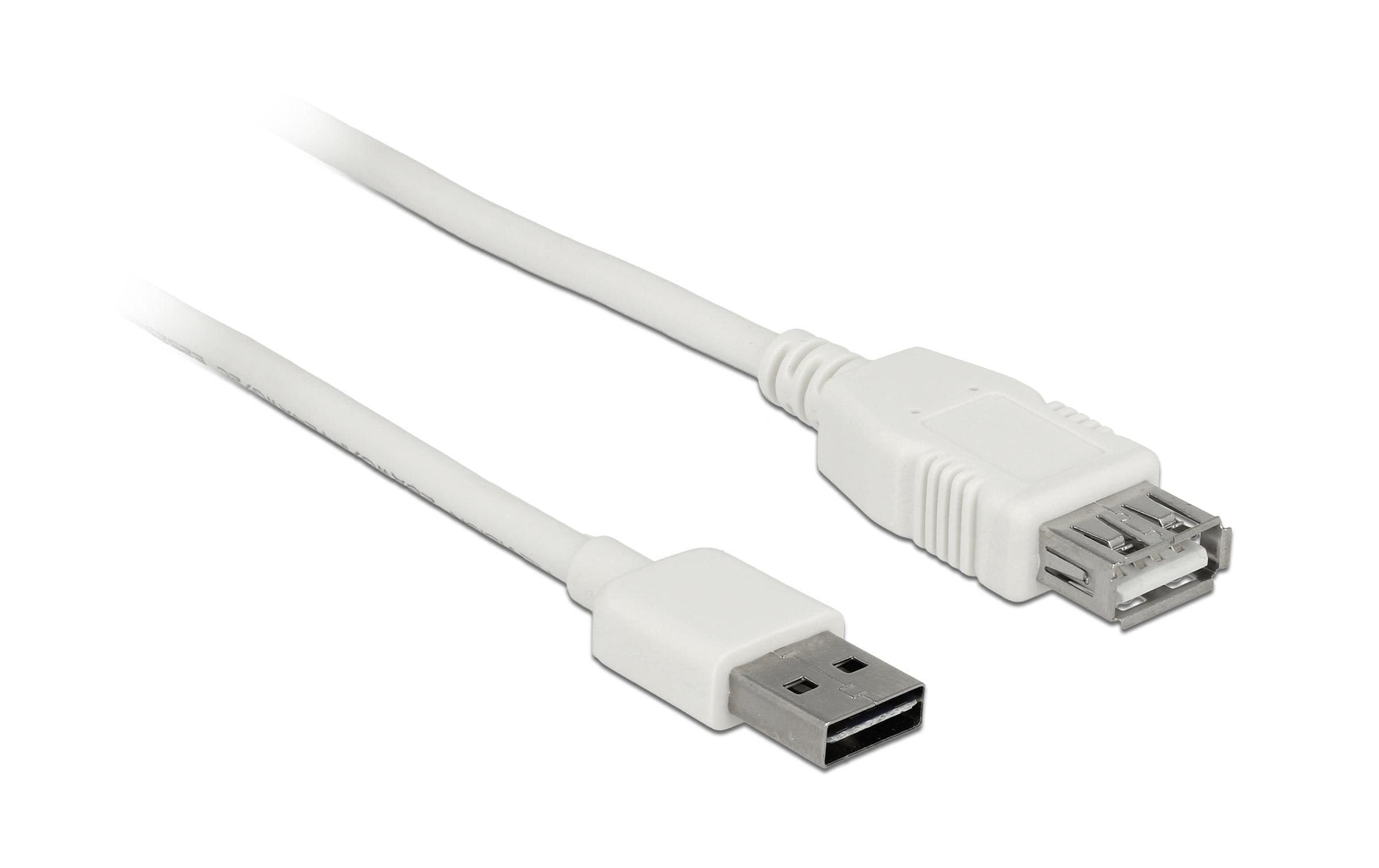 USB2.0-Verlängerungskabel Easy, 3m, weiss