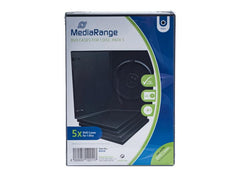 MediaRange | DVD Ersatzhüllen, für 1 DVD-Medium, 5 Stück | schwarz
