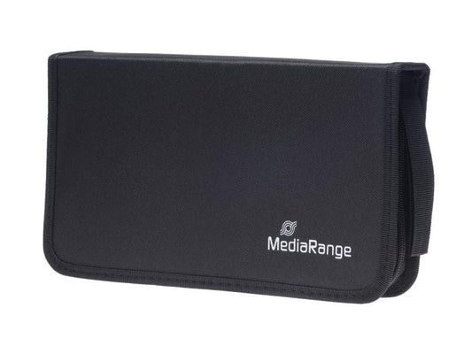 MediaRange | CD-Tasche für 48 CDs, schwarz | robuster Reissverschluss, Tragschlaufe