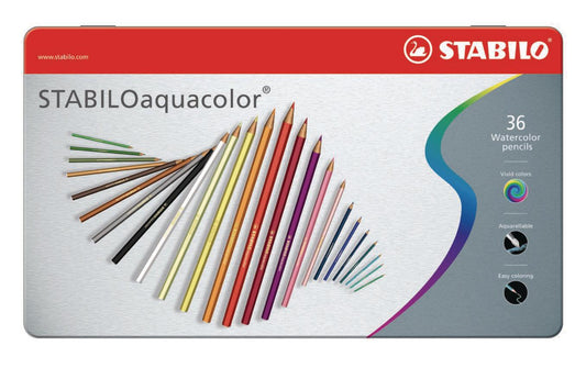 Stabilo Aquacolor Farbstift 36er Metalletui