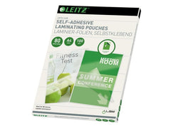Leitz | Heisslaminierfolien A4 | 80 mic, 100 Stück, selbstklebend