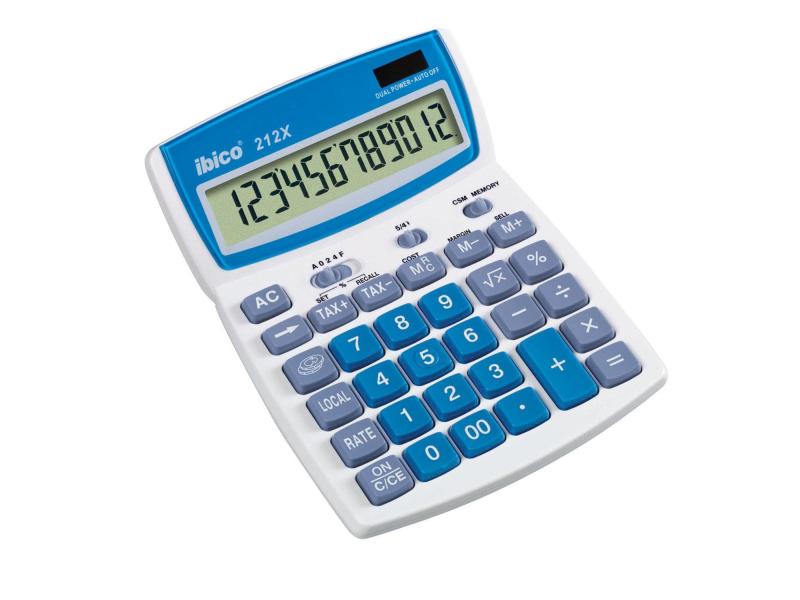 Ibico | Tischrechner 212X | 12-stelliges LCD-Display