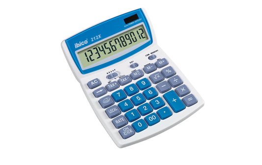 Ibico | Tischrechner 212X | 12-stelliges LCD-Display