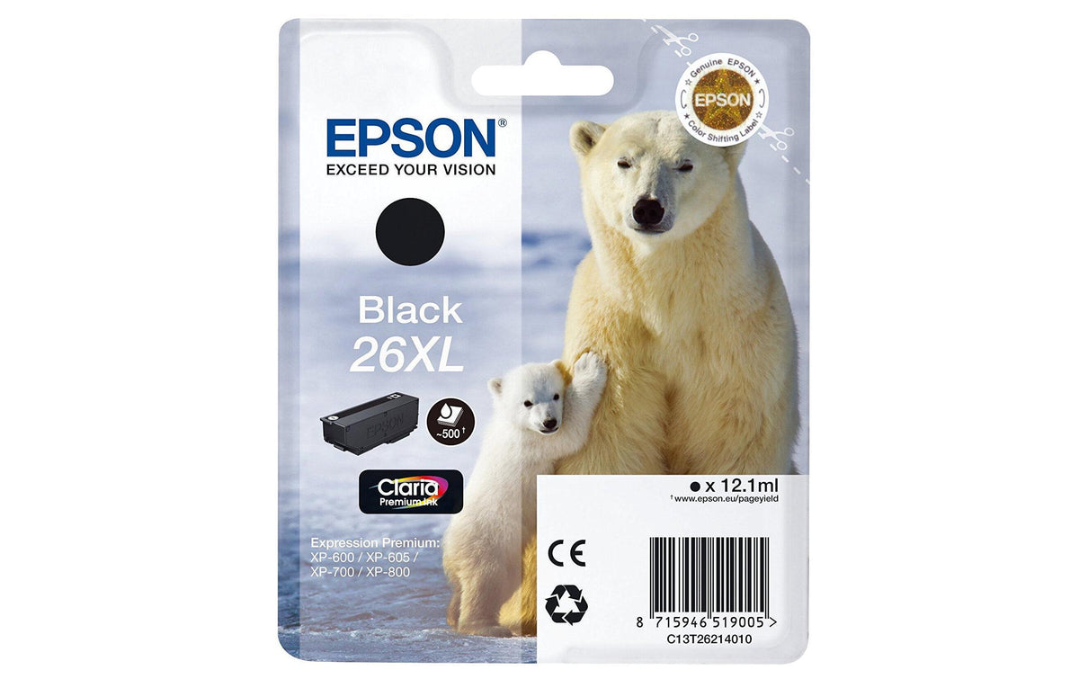 Tinte Epson C13T26214012 XL, black, 12.2ml