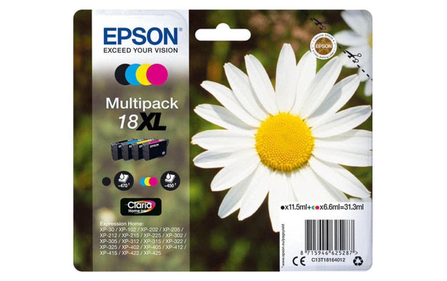 Tinte Epson C13T18164012  Nr. 18XL, Multip.