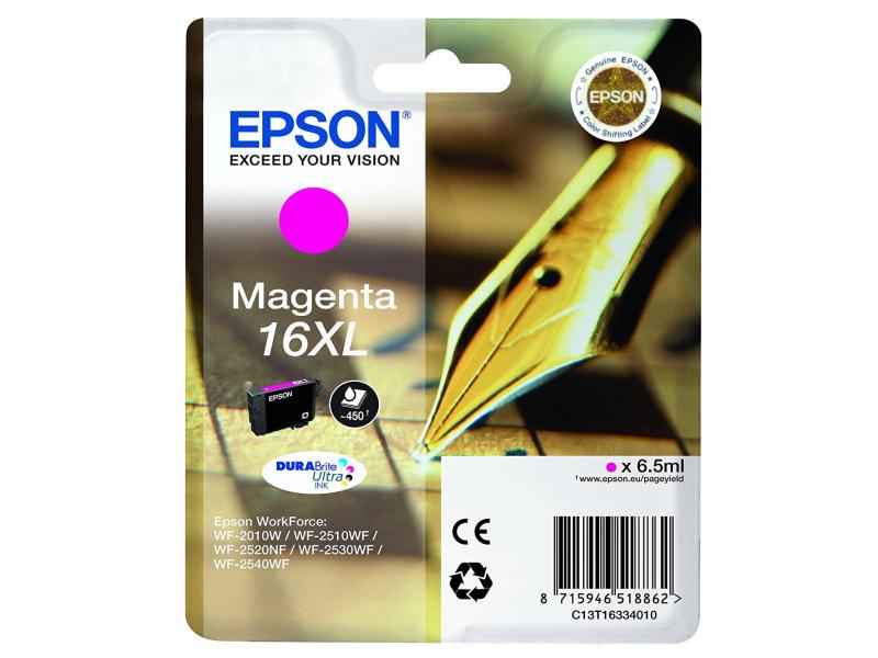 Epson | Tinte Epson C13T16334012 XL, magenta, 450 S | WorkForce WF-2010/2520/2530/25040