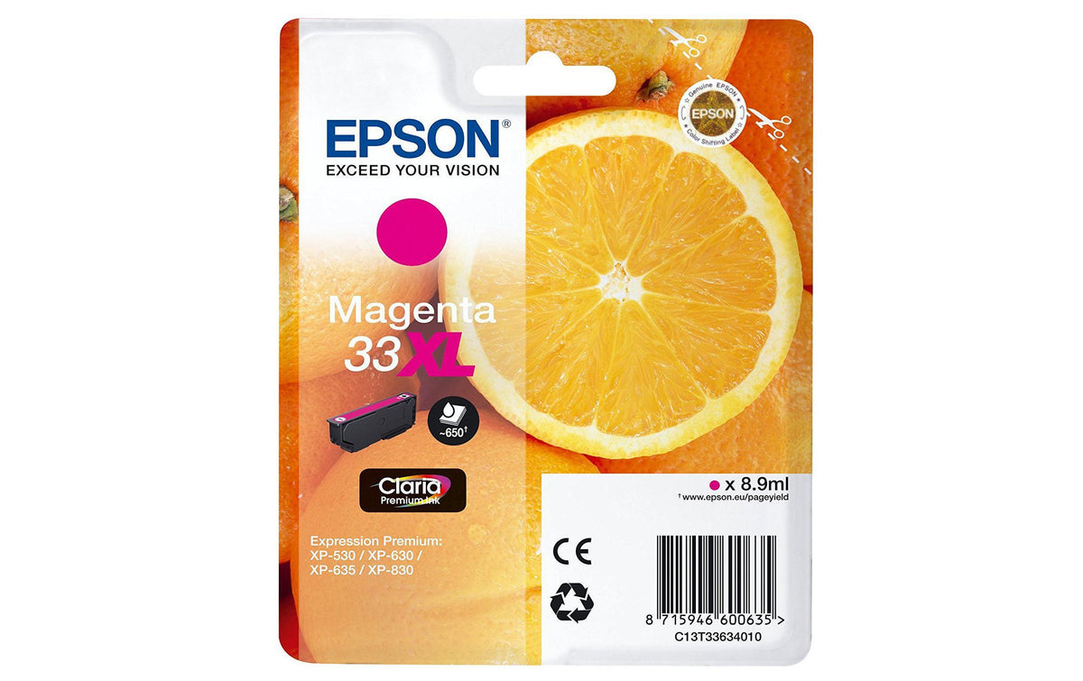 Tinte Epson C13T33634012, magenta, 650 S.