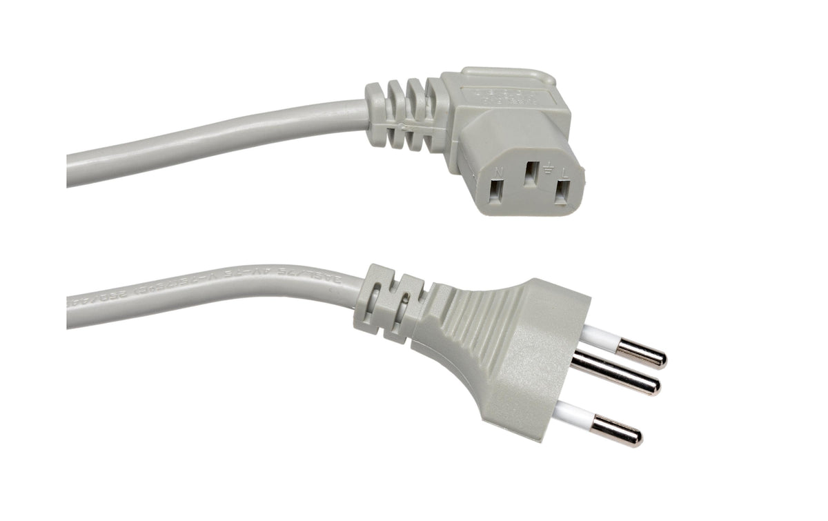 Netzkabel T12-C13 90 seitlich gewinkelt re