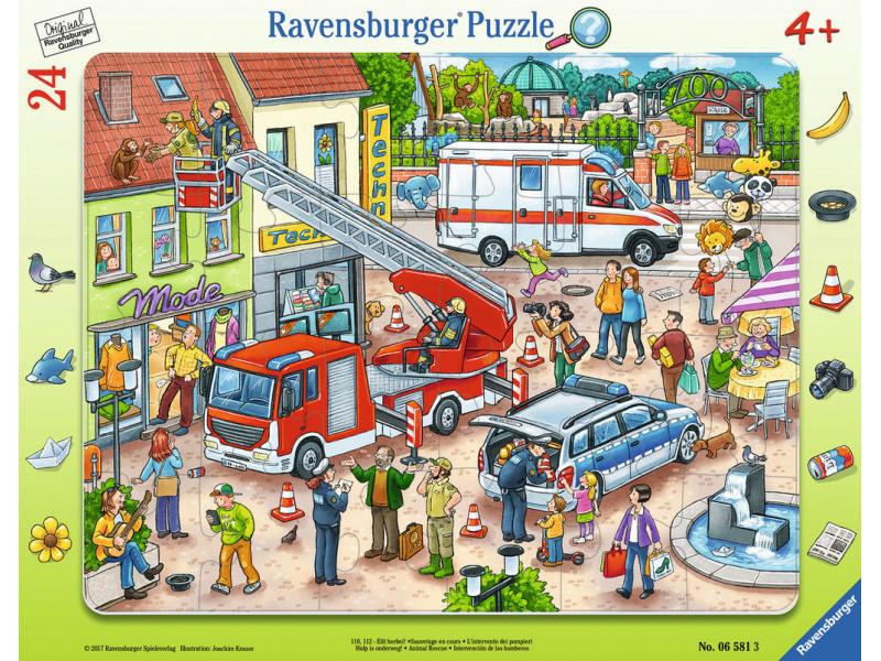Ravensburger | 110, 112-Eilt herbei! | Alter: 4+, 24 T. Rahmenpuzzle