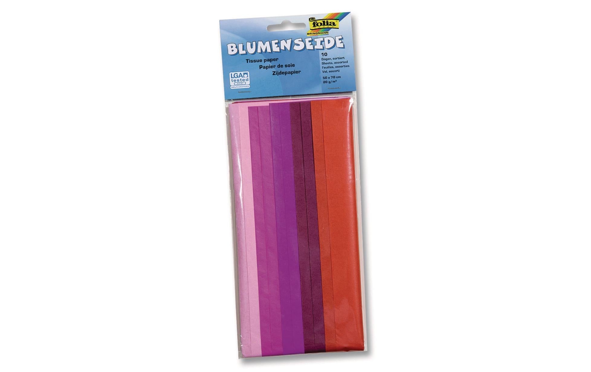 Folia, Seidenpapier Ton in Ton Mix Rot