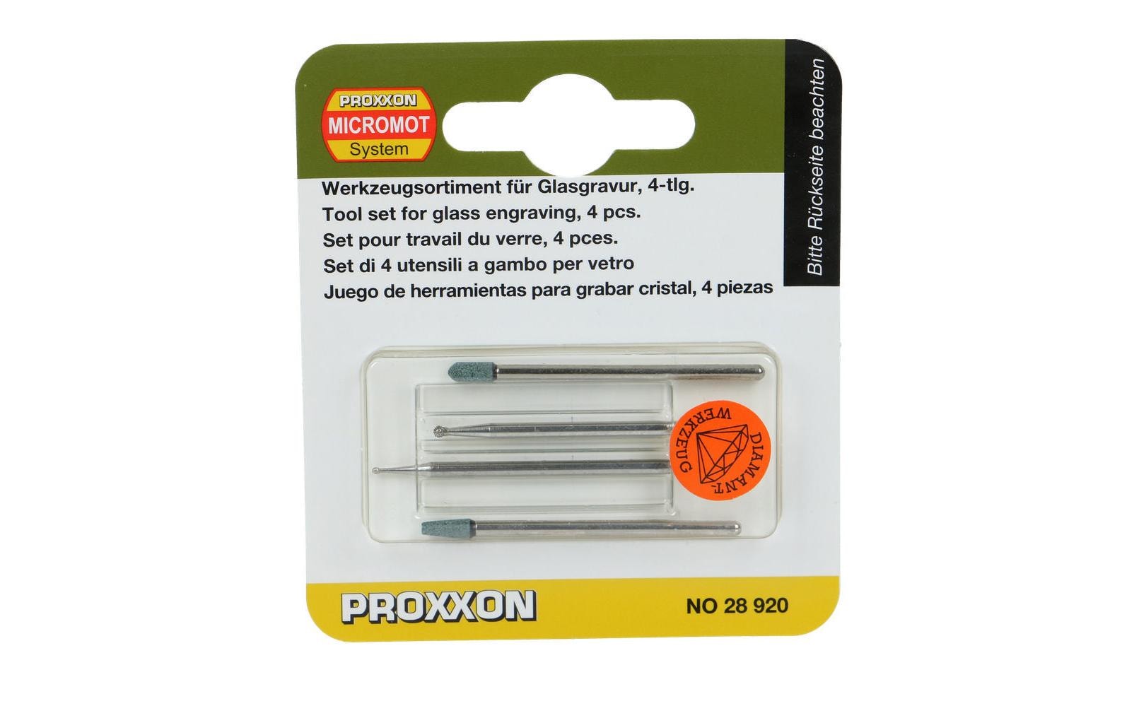 Proxxon Glasbearbeitungs-Set, 4-teilig