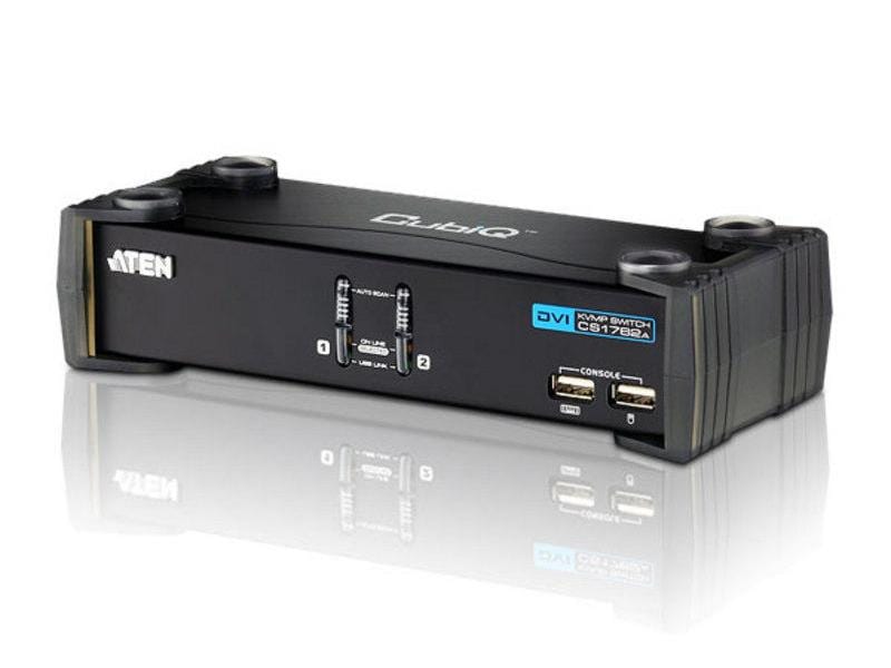 Aten | CS1762A: DVI KVM Switch, 2Port | USB1.1, inkl.2 Kabelsätze 1.8 Meter