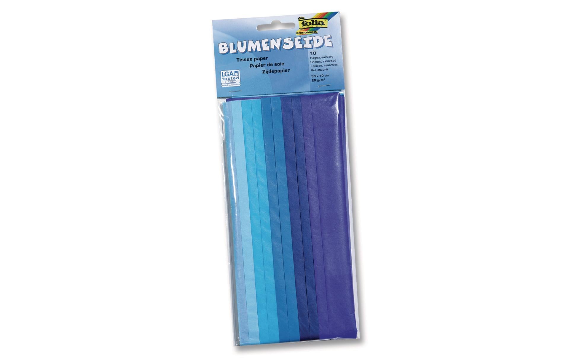 Folia, Seidenpapier Ton in Ton Mix Blau