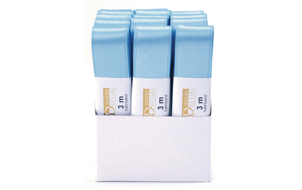 GOLDINA, Satinband 25 mm x 3 m, Hellblau, 1