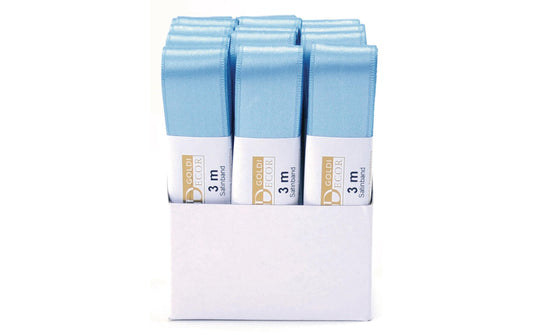 GOLDINA, Satinband 25 mm x 3 m, Hellblau, 1