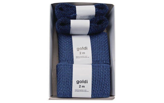 GOLDINA, Juteband 6 cm x 2 m, Dunkelblau, 1