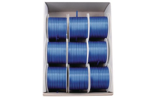 GOLDINA | Doppelsatin-Band 3 mm | Spule à 10 m, mittelblau