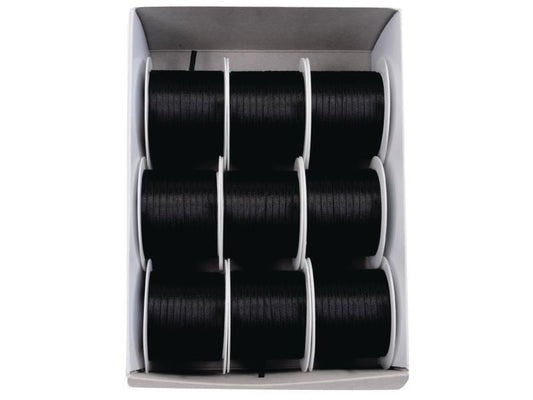 GOLDINA | Satinband Doppelsatin-Band | 3 mm x 10 m, Schwarz