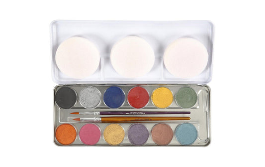 Eulenspiegel Schminke Palette 12 Farben