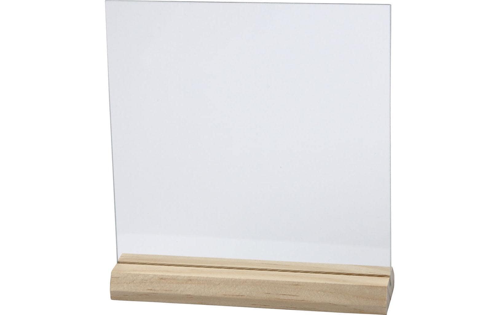 Creativ Company Glasplatte mit Holzständer